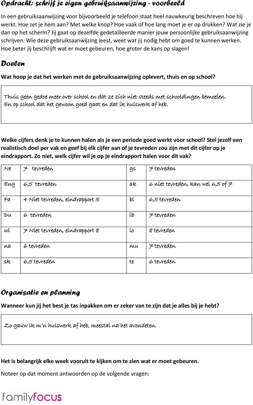 Wie deze gebruiksaanwijzing leest, weet wat jij nodig hebt om goed te kunnen werken. Hoe beter jij beschrijft wat er moet gebeuren, hoe groter de kans op slagen!