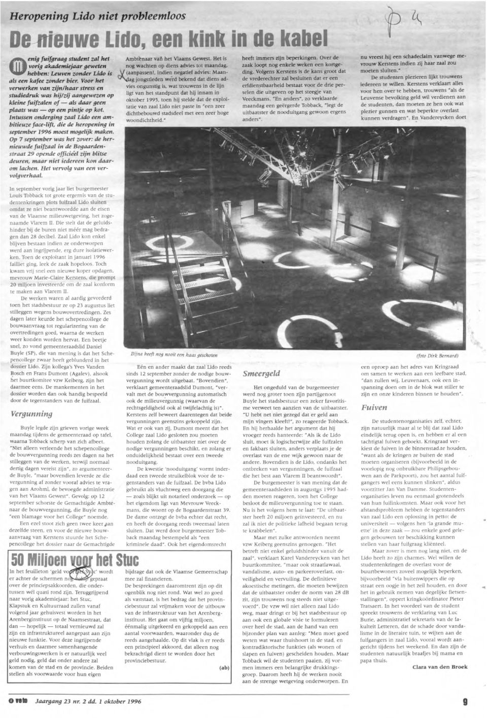 en ambitieuze tau-lift, die ik heropening in september 1996 moest mogelijk maken.