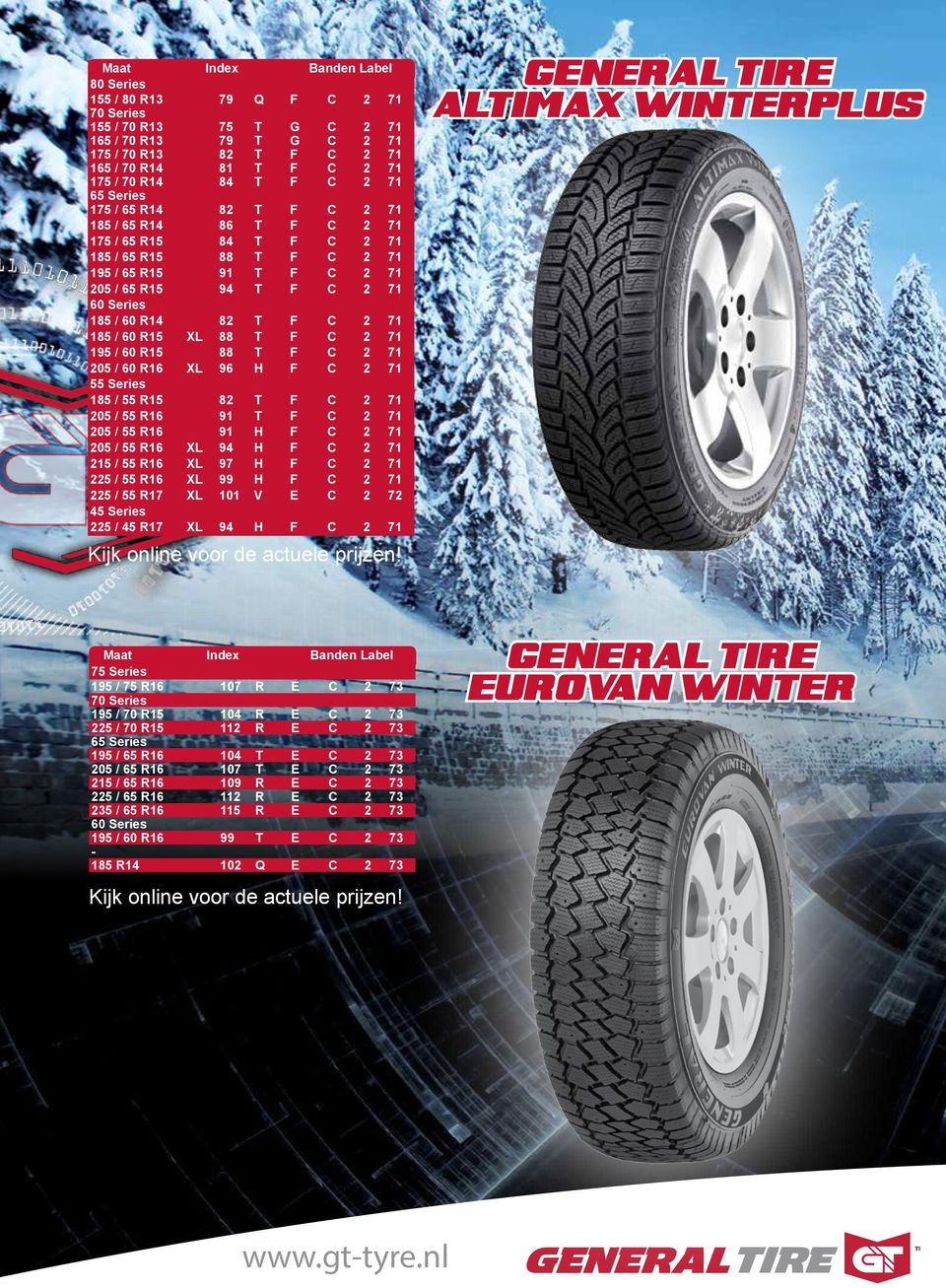 R14 82 T F C 2 71 185 / 60 R15 XL 88 T F C 2 71 195 / 60 R15 88 T F C 2 71 205 / 60 R16 XL 96 H F C 2 71 55 Series 185 / 55 R15 82 T F C 2 71 205 / 55 R16 91 T F C 2 71 205 / 55 R16 91 H F C 2 71 205