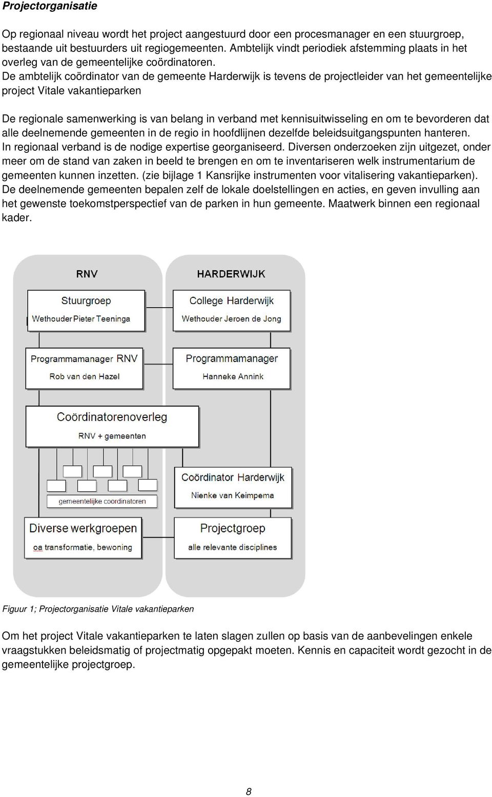 De ambtelijk coördinator van de gemeente Harderwijk is tevens de projectleider van het gemeentelijke project Vitale vakantieparken De regionale samenwerking is van belang in verband met
