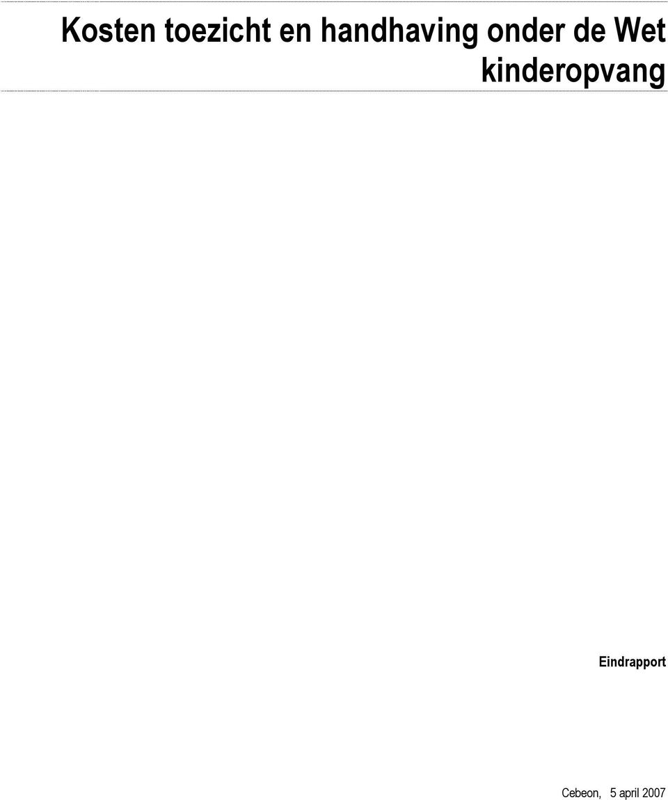 Wet kinderopvang