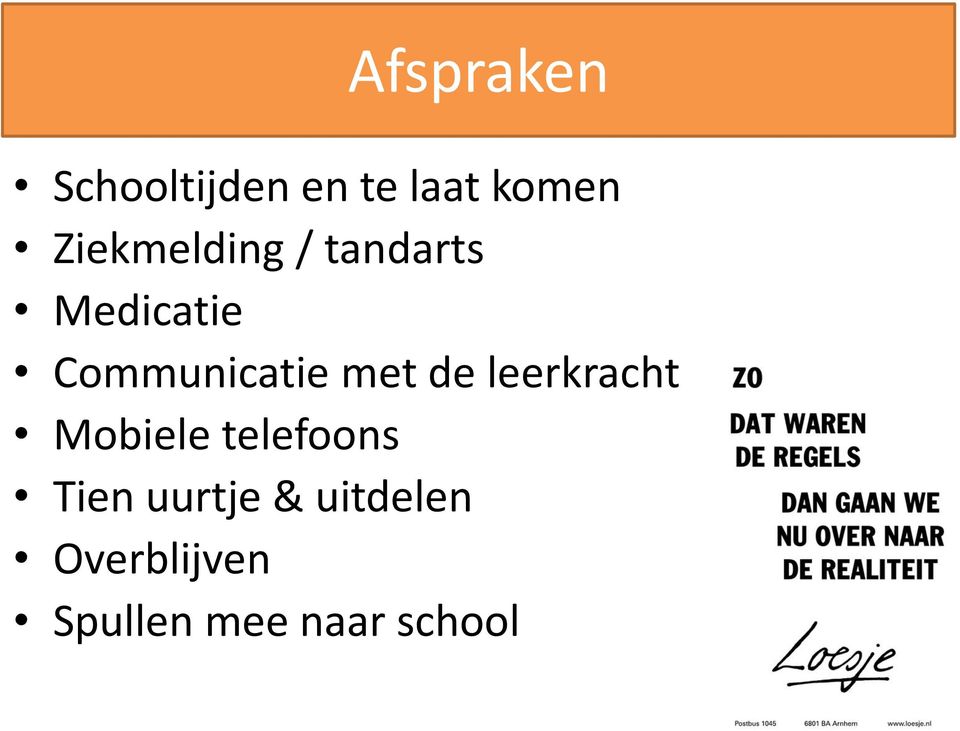 Communicatie met de leerkracht Mobiele