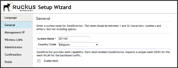 Nadat de ZoneDirector in factory default modus staat kan je hem verbinden met het netwerk. Als je geen DHCP-server hebt is het IP-adres van de ZoneDirector altijd 192.168.0.2/24.