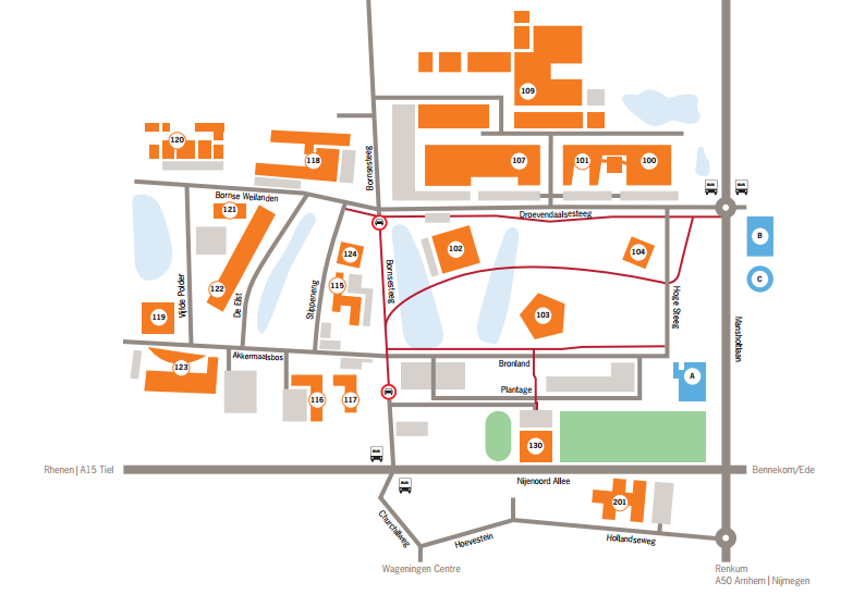 Bijlage A: contactgegevens Onderzoeker Jeske Hageman, MSc Wageningen University Human and Animal Physiology Zodiac, gebouw 122, kamer E0253 (groen omcirkeld in onderstaande plattegrond) De Elst 1,