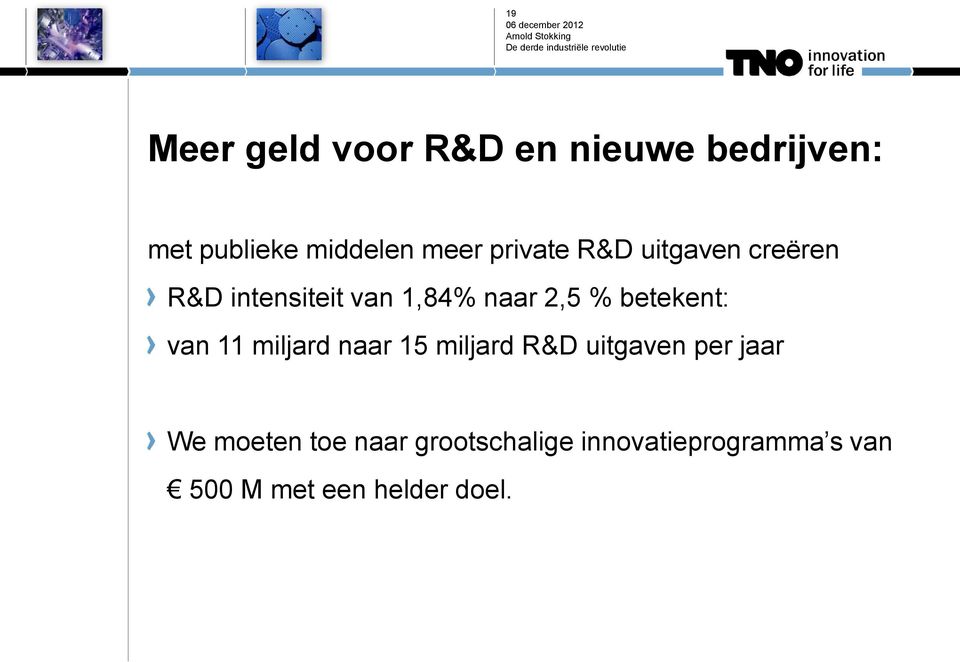 betekent: van 11 miljard naar 15 miljard R&D uitgaven per jaar We