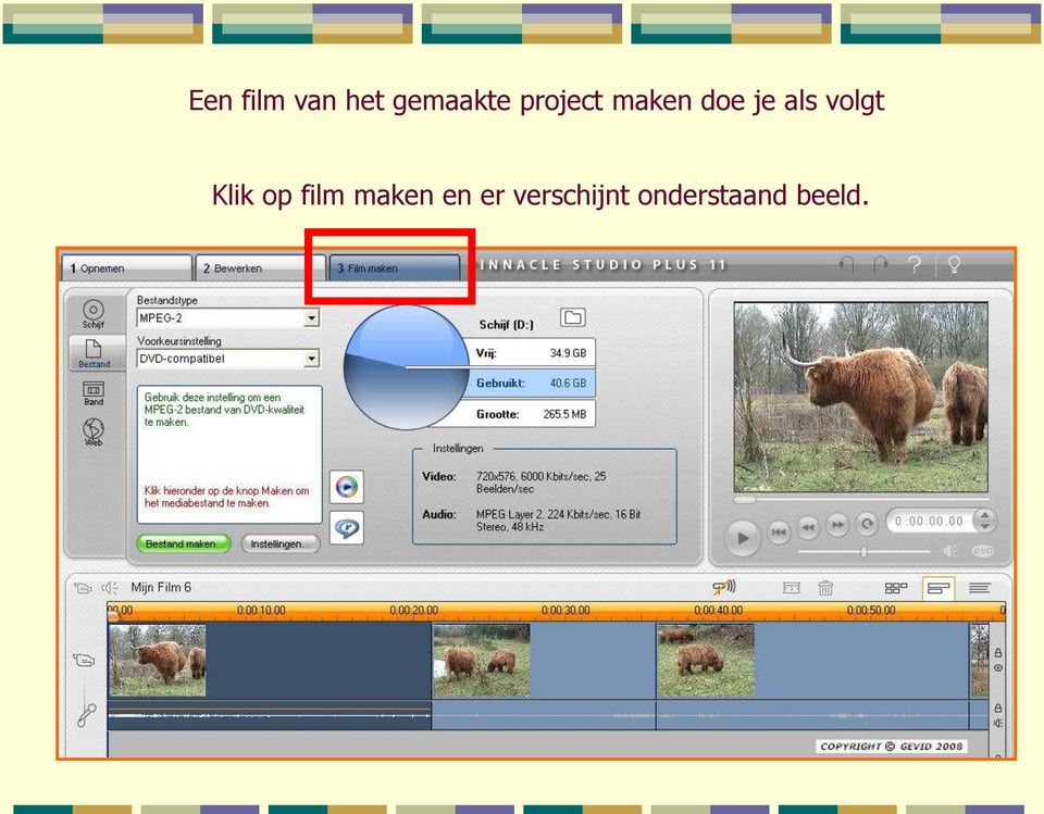 volgt Klik op film maken en