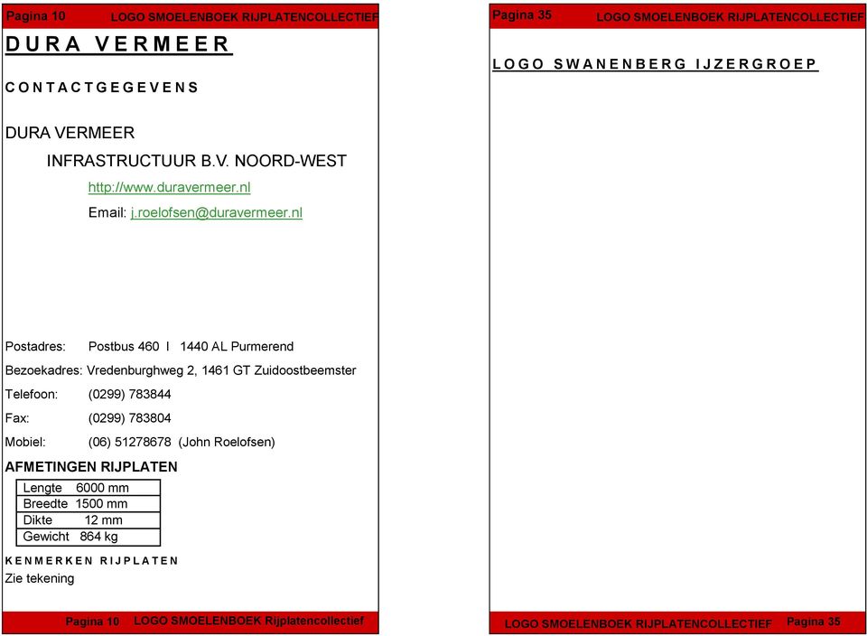 nl Postadres: Postbus 460 l 1440 AL Purmerend Bezoekadres: Vredenburghweg 2, 1461 GT Zuidoostbeemster Telefoon: (0299) 783844 Fax: