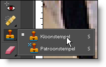 Hoe werkt het kloonen? Het gereedschap Kloonstempel neemt uit een afbeelding een groep pixels, die je vervolgens in andere delen van dezelfde afbeelding (of in een andere afbeelding) kan kopiëren.