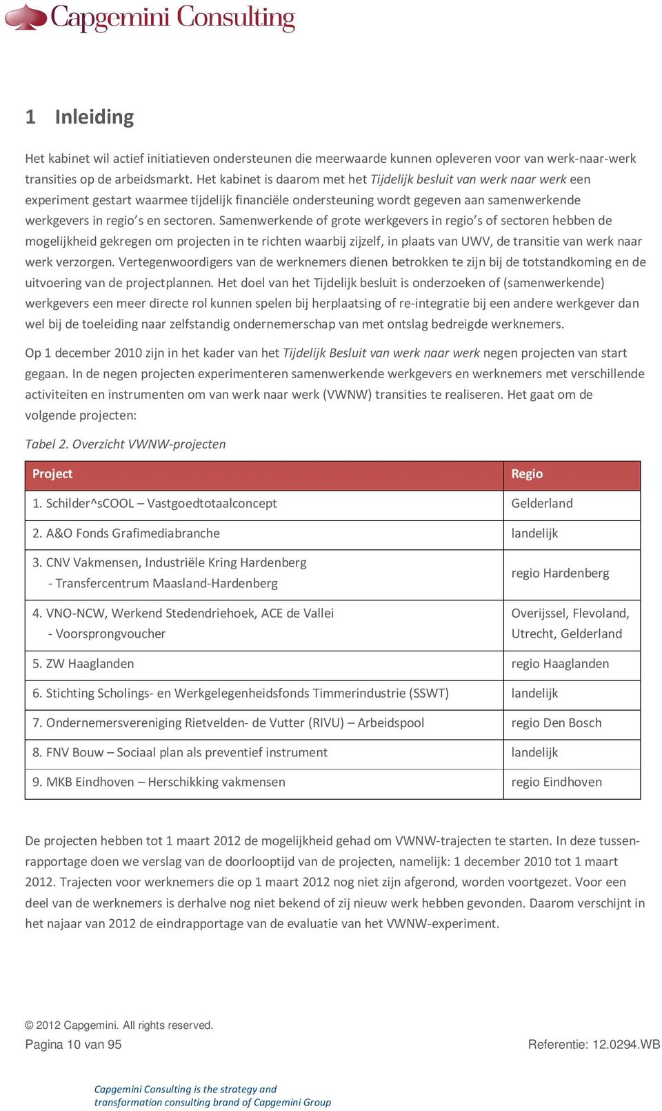 Samenwerkende of grote werkgevers in regio s of sectoren hebben de mogelijkheid gekregen om projecten in te richten waarbij zijzelf, in plaats van UWV, de transitie van werk naar werk verzorgen.