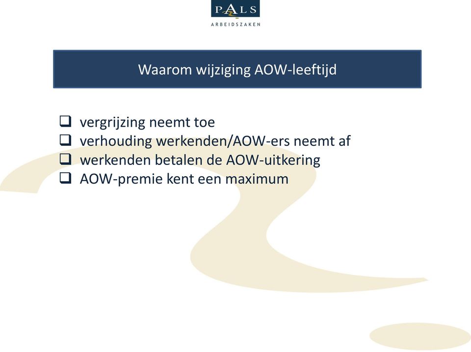 werkenden/aow-ers neemt af werkenden