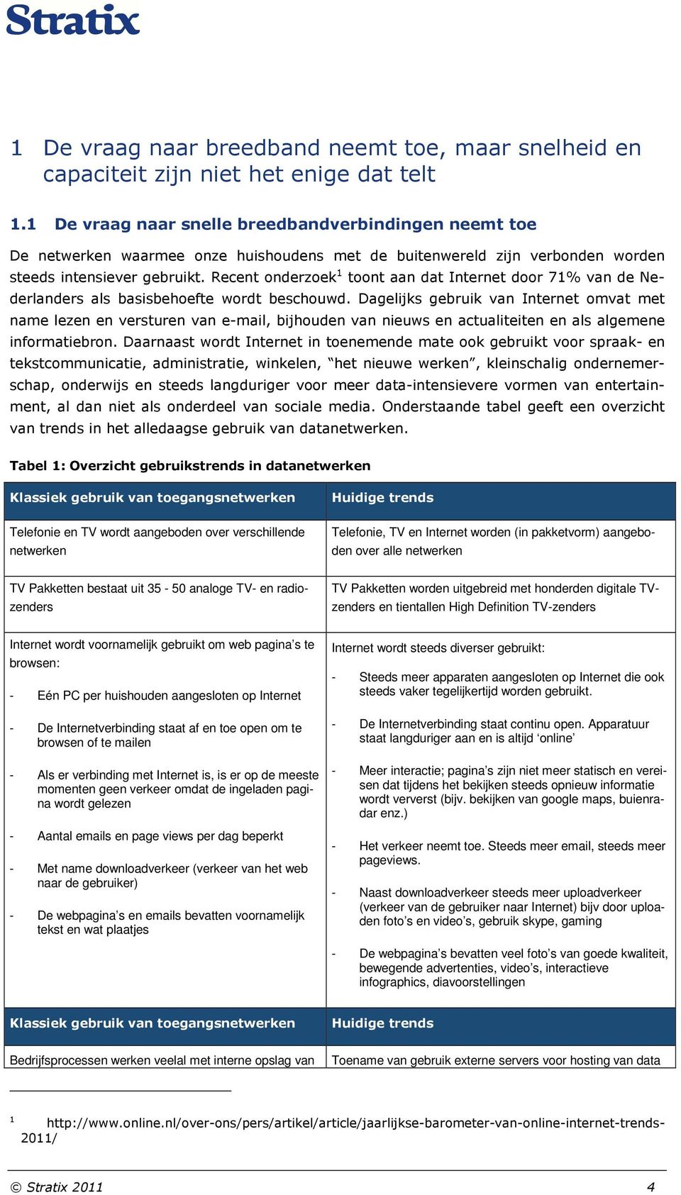 Recent onderzoek 1 toont aan dat Internet door 71% van de Nederlanders als basisbehoefte wordt beschouwd.