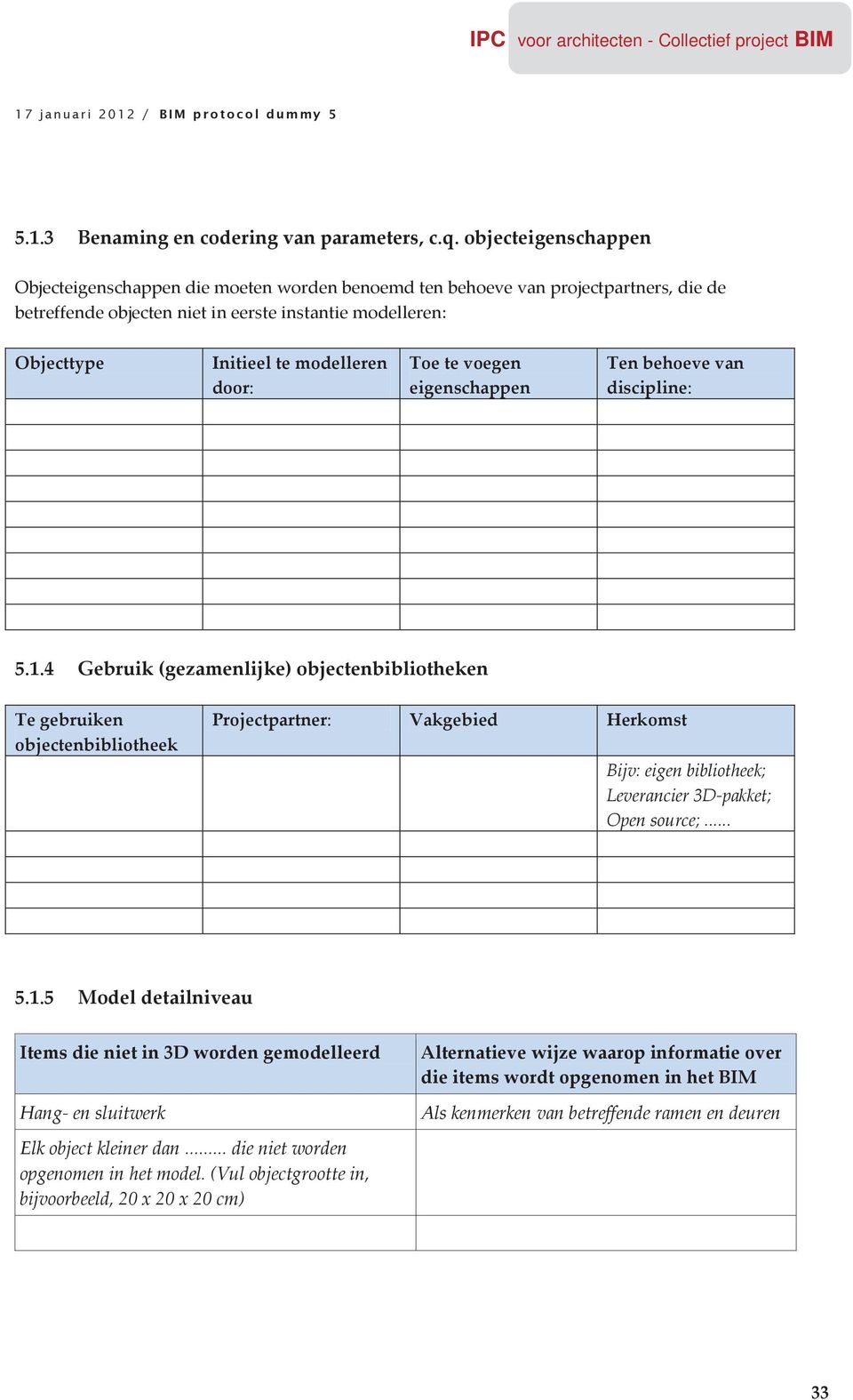 door: Toe te voegen eigenschappen Ten behoeve van discipline: 5.1.