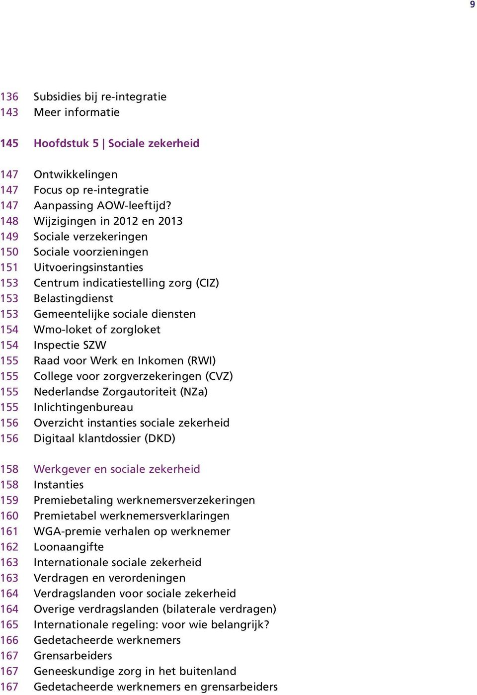 diensten 154 Wmo-loket of zorgloket 154 Inspectie SZW 155 Raad voor Werk en Inkomen (RWI) 155 College voor zorgverzekeringen (CVZ) 155 Nederlandse Zorgautoriteit (NZa) 155 Inlichtingenbureau 156