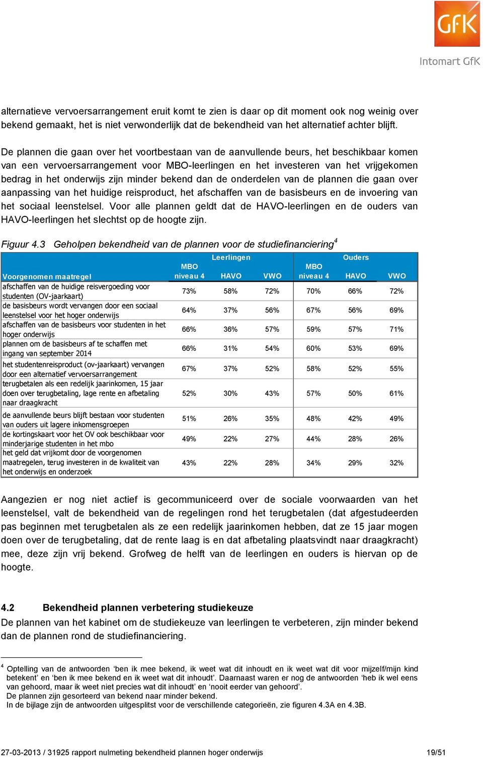 zijn minder bekend dan de onderdelen van de plannen die gaan over aanpassing van het huidige reisproduct, het afschaffen van de basisbeurs en de invoering van het sociaal leenstelsel.