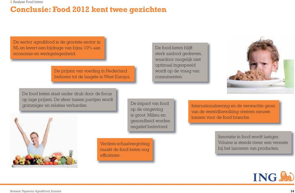 De food keten staat onder druk door de focus op lage prijzen. De sfeer tussen partijen wordt grimmiger en relaties verharden. De impact van food op de omgeving is groot.