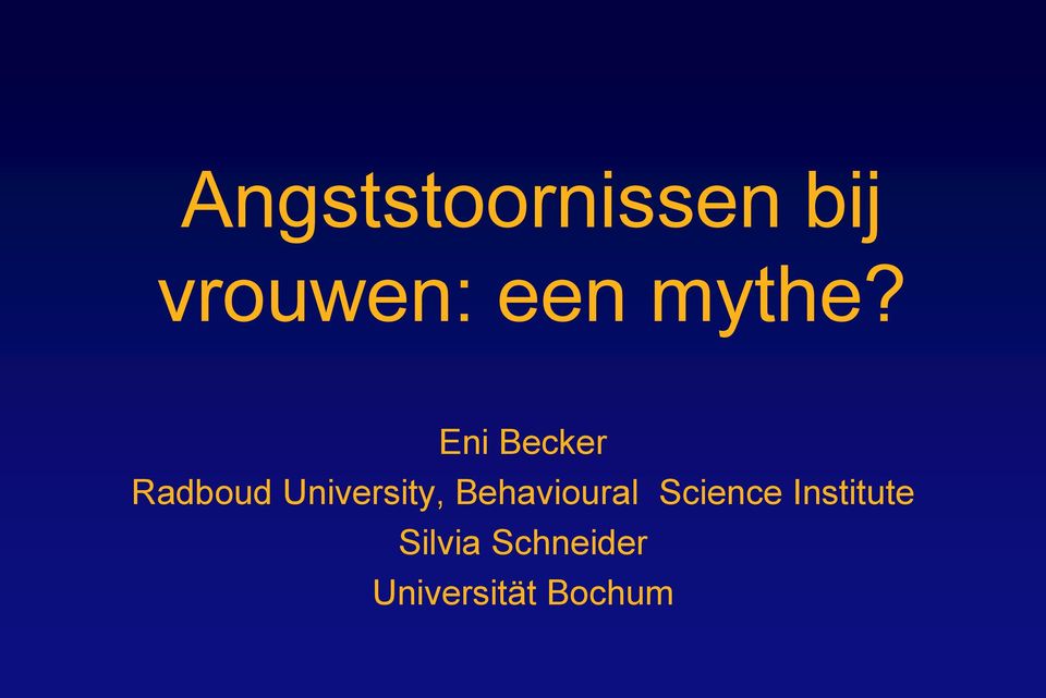 Eni Becker Radboud University,