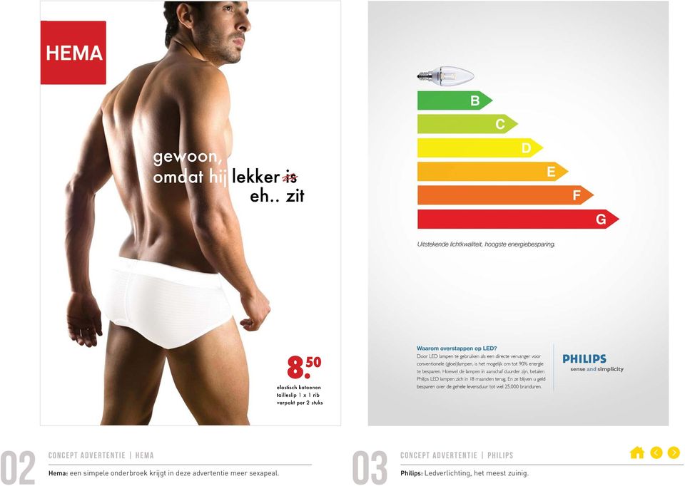 Philips: concept advertentie hema Hema: een simpele onderbroek