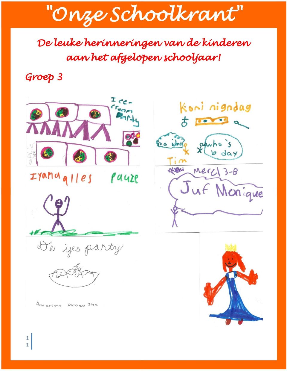 de kinderen aan het