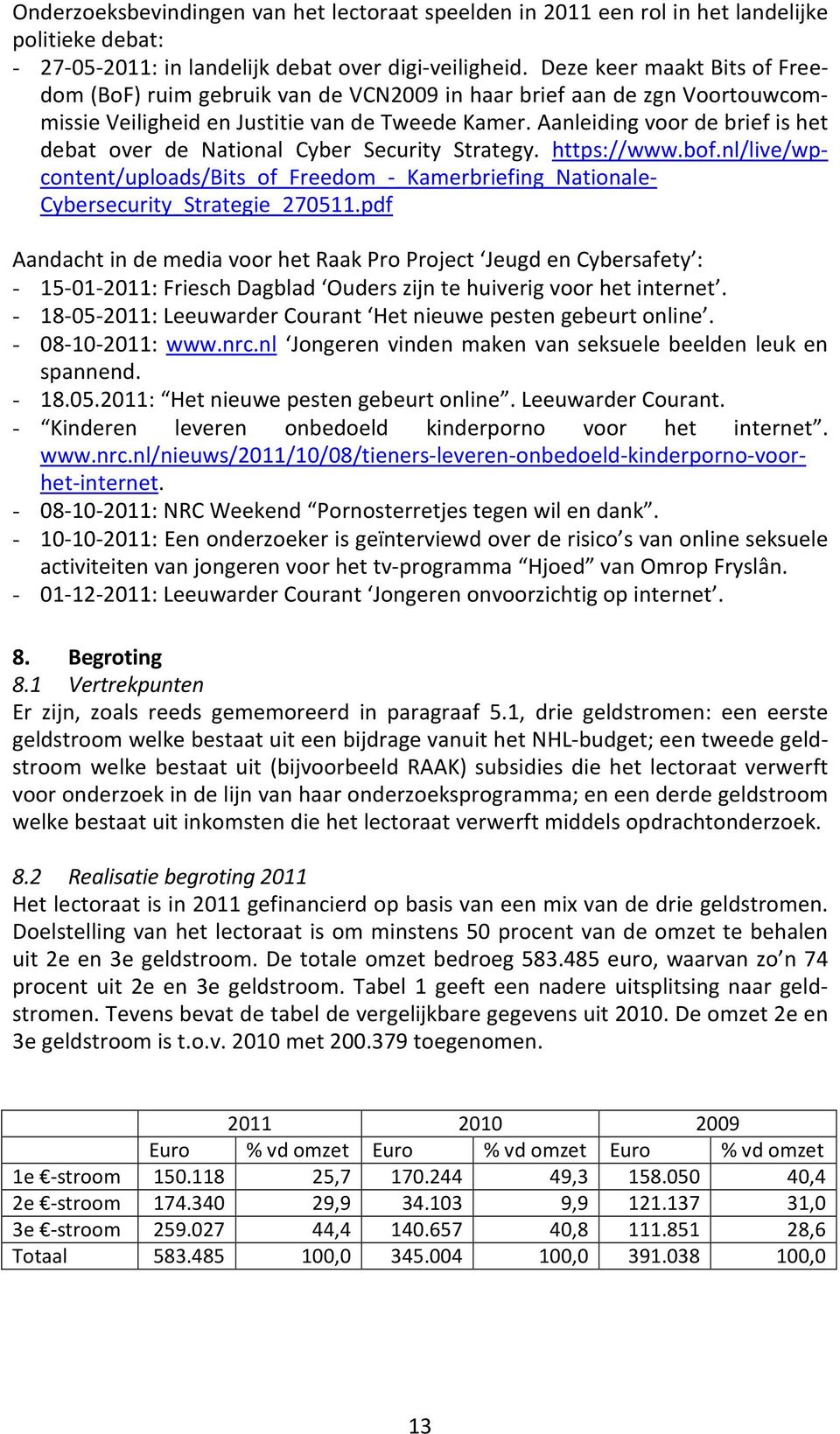 Aanleiding voor de brief is het debat over de National Cyber Security Strategy. https://www.bof.nl/live/wp- content/uploads/bits_of_freedom_-_kamerbriefing_nationale- Cybersecurity_Strategie_270511.