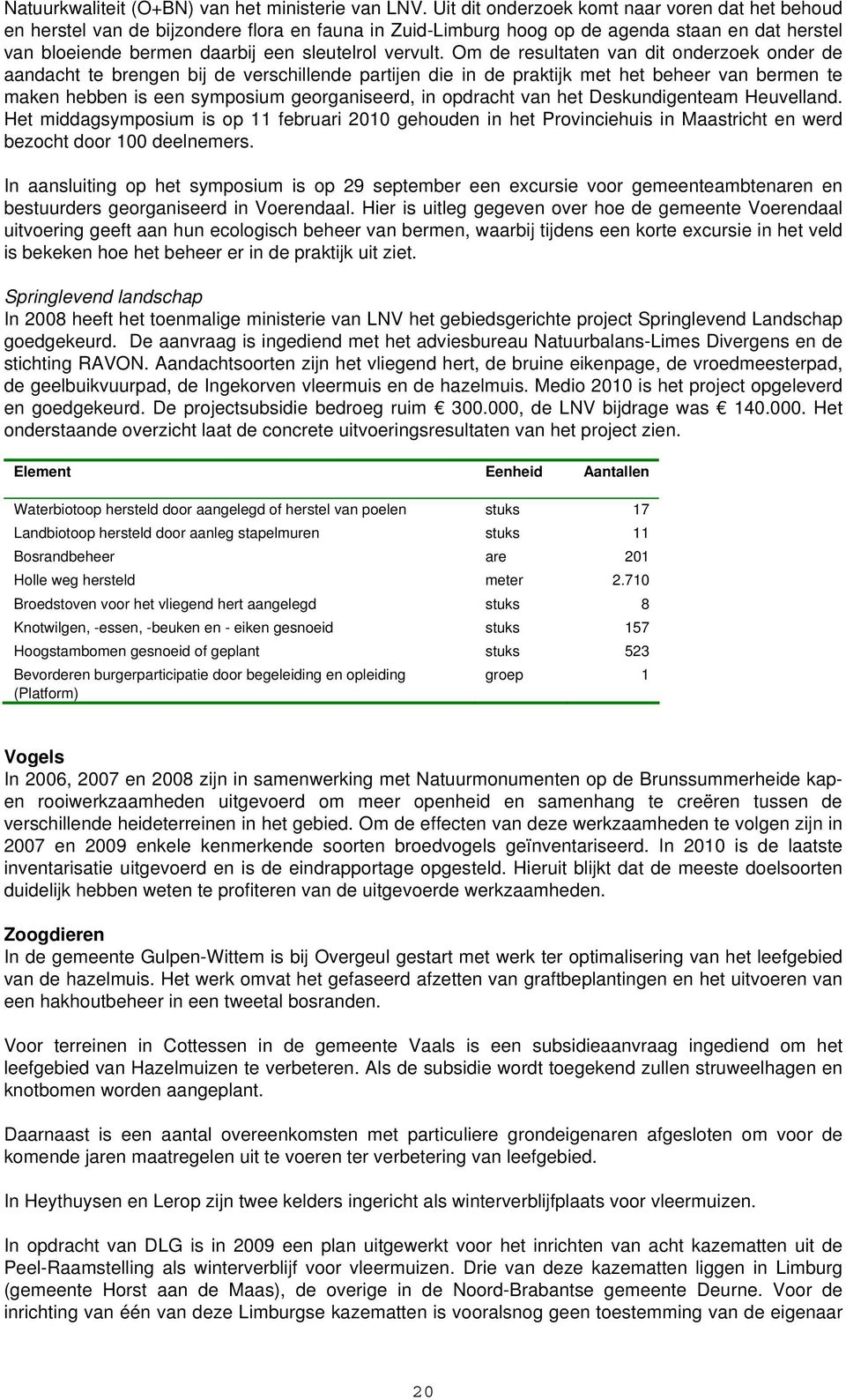 Om de resultaten van dit onderzoek onder de aandacht te brengen bij de verschillende partijen die in de praktijk met het beheer van bermen te maken hebben is een symposium georganiseerd, in opdracht