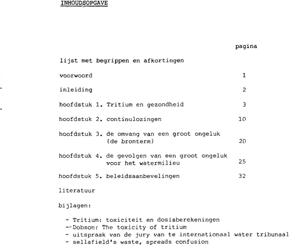 de gevolgen van een groot ongeluk voor het watermilieu 25 hoofdstuk 5.