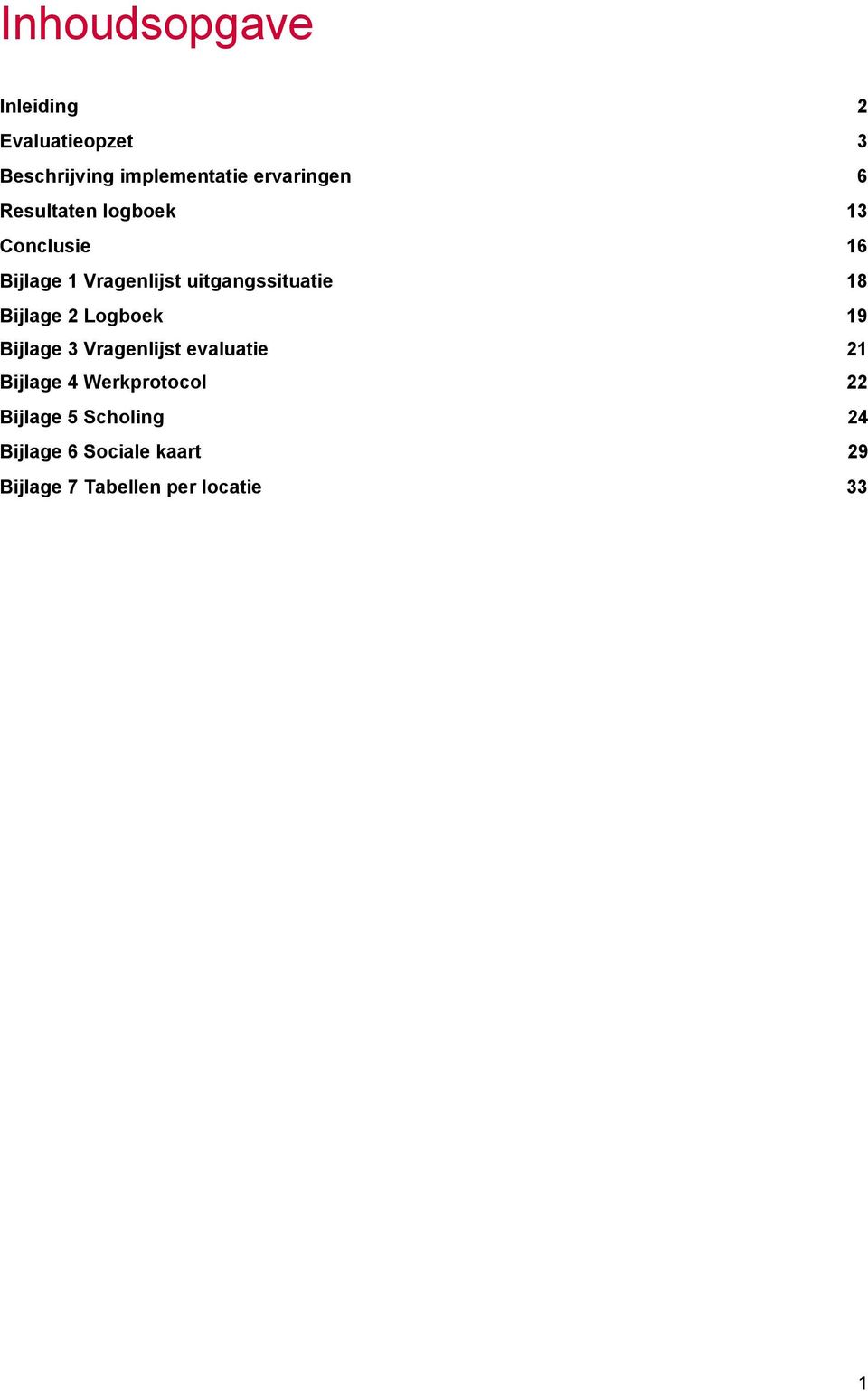 Bijlage 2 Logboek 19 Bijlage 3 Vragenlijst evaluatie 21 Bijlage 4 Werkprotocol 22