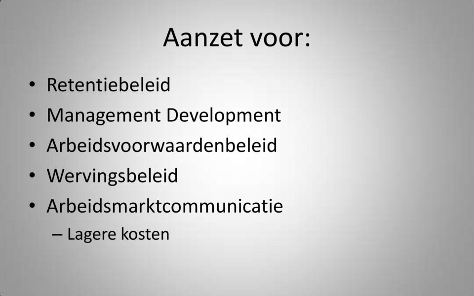 Arbeidsvoorwaardenbeleid