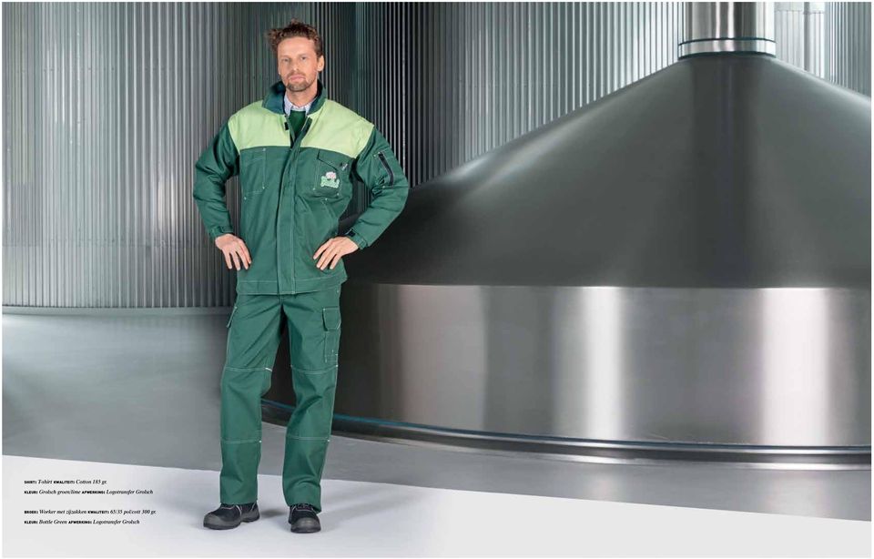 Grolsch broek: Worker met zijzakken kwaliteit: 65/35