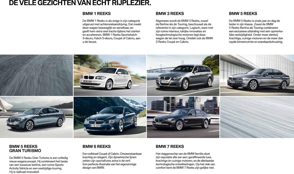 BMW 3 REEKS Algemeen wordt de BMW 3 Reeks, zowel de Berline als de Touring, beschouwd als de referentie in zijn categorie.