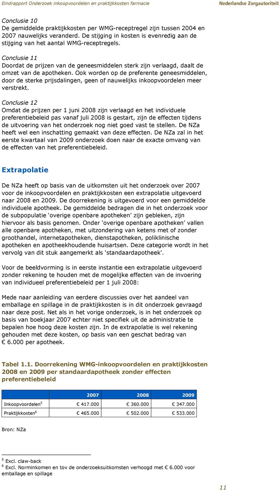 Ook worden op de preferente geneesmiddelen, door de sterke prijsdalingen, geen of nauwelijks inkoopvoordelen meer verstrekt.