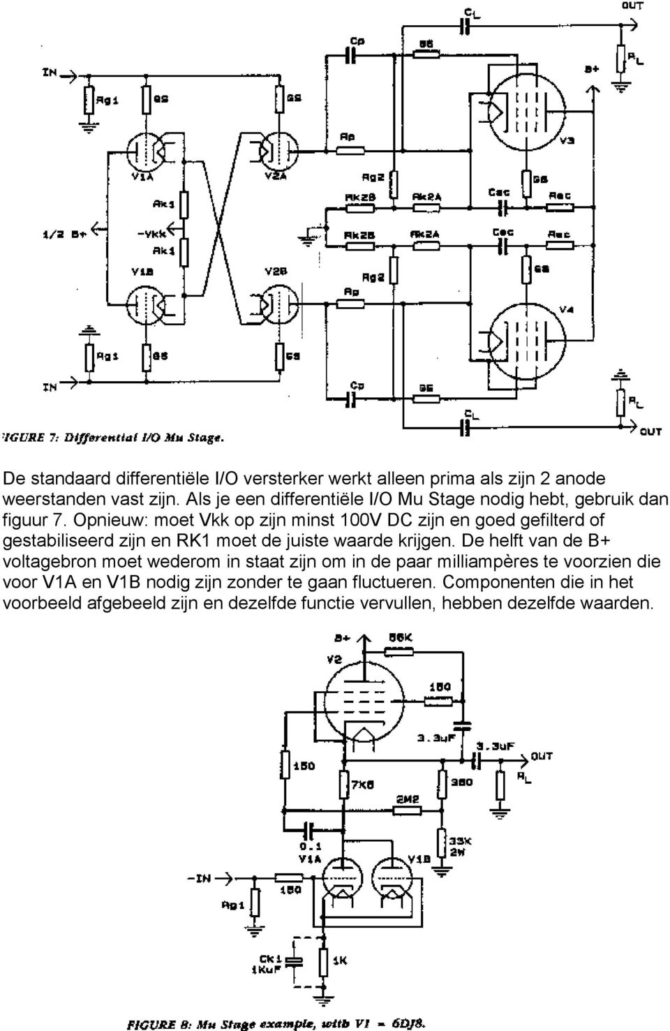 Opnieuw: moet Vkk op zijn minst 100V DC zijn en goed gefilterd of gestabiliseerd zijn en RK1 moet de juiste waarde krijgen.