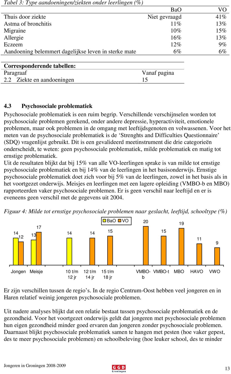 Verschillende verschijnselen worden tot psychosociale problemen gerekend, onder andere depressie, hyperactiviteit, emotionele problemen, maar ook problemen in de omgang met leeftijdsgenoten en