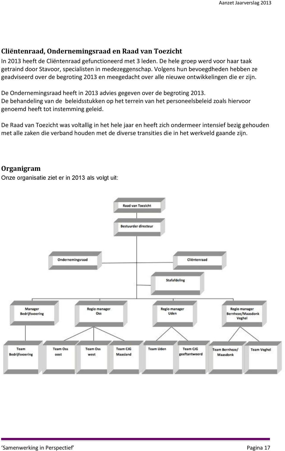 De Ondernemingsraad heeft in 2013 advies gegeven over de begroting 2013.