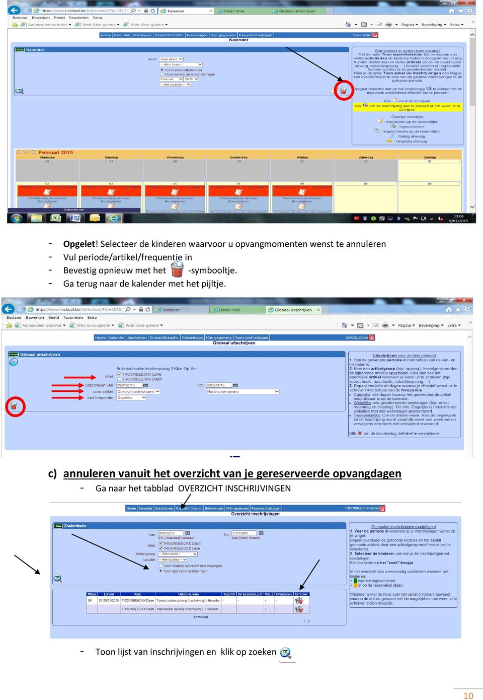 periode/artikel/frequentie in - Bevestig opnieuw met het -symbooltje.