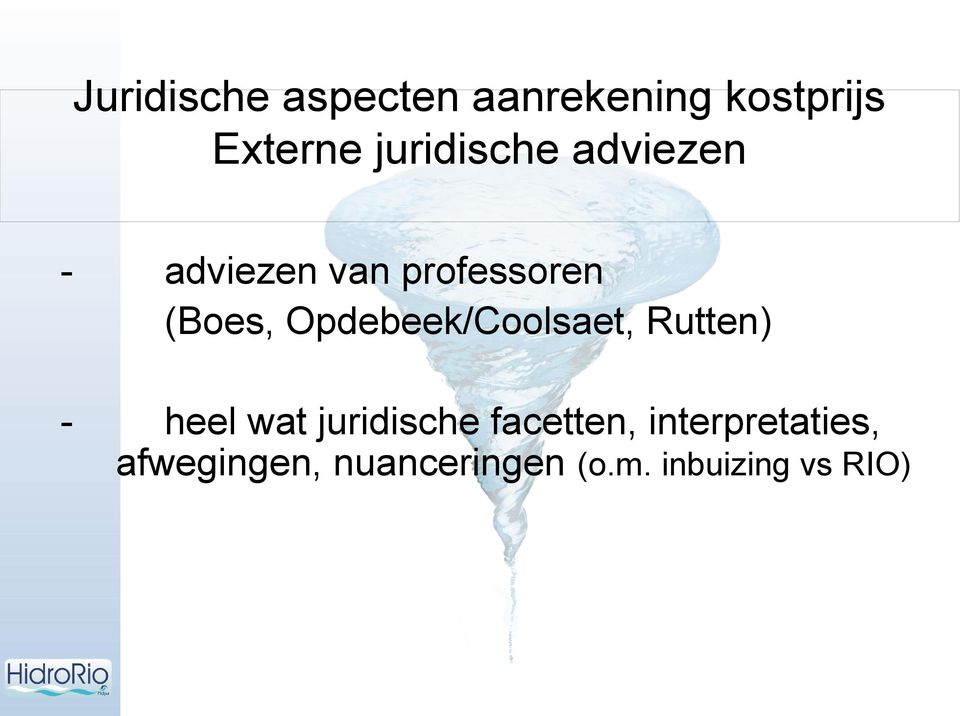 Opdebeek/Coolsaet, Rutten) - heel wat juridische