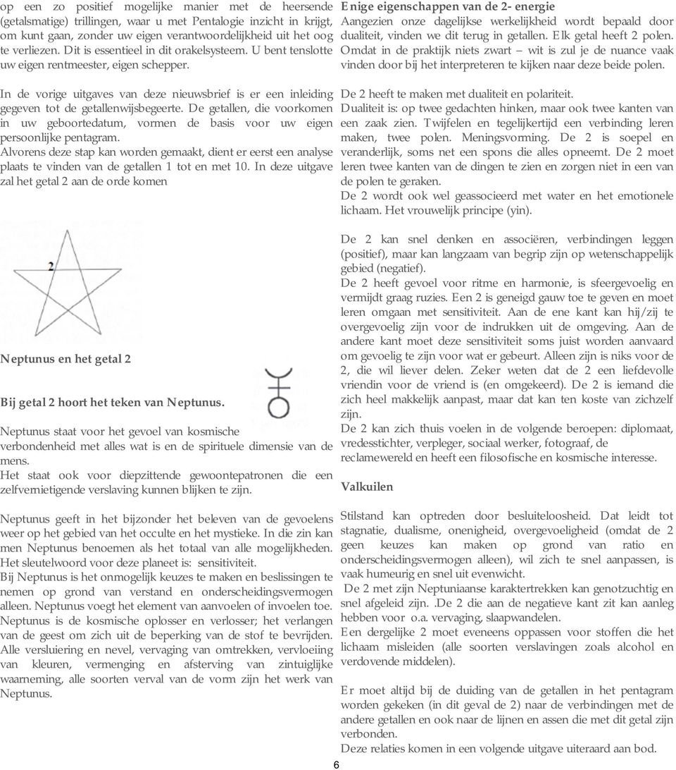 De getallen, die voorkomen in uw geboortedatum, vormen de basis voor uw eigen persoonlijke pentagram.