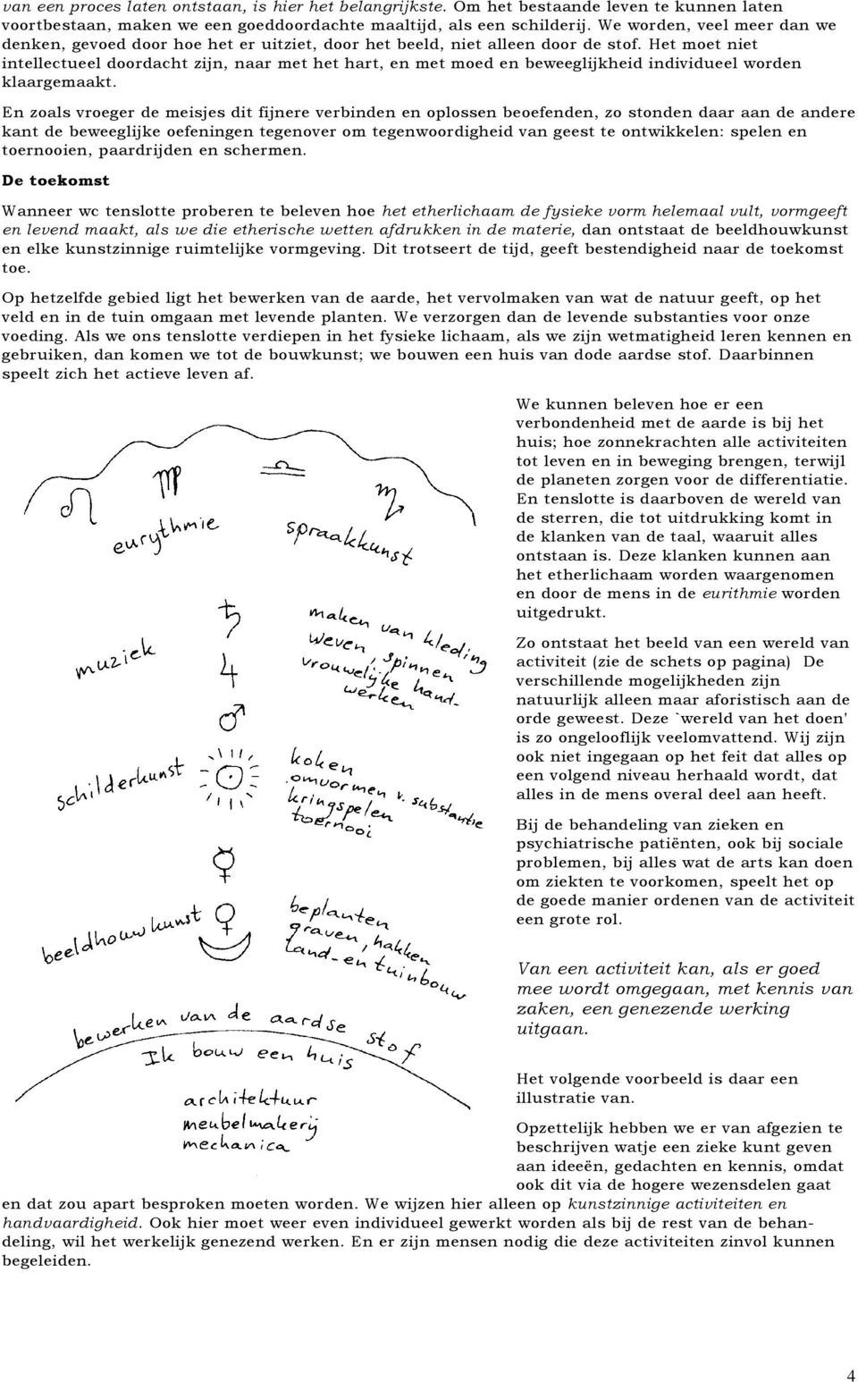 Het moet niet intellectueel doordacht zijn, naar met het hart, en met moed en beweeglijkheid individueel worden klaargemaakt.