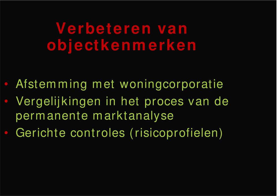 Vergelijkingen in het proces van de