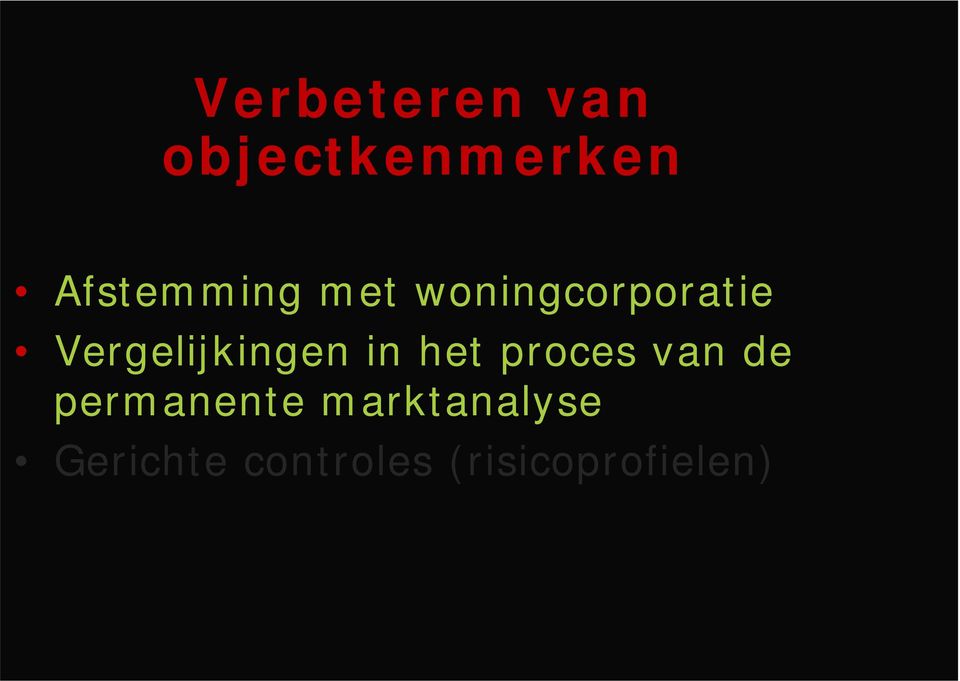 Vergelijkingen in het proces van de