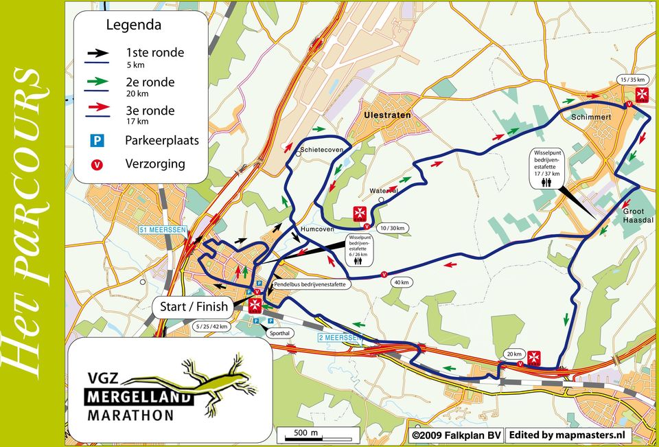 bedrijvenestafette Sporthal V Wisselpunt bedrijvenestafette 6 / 26 km 10 / 30