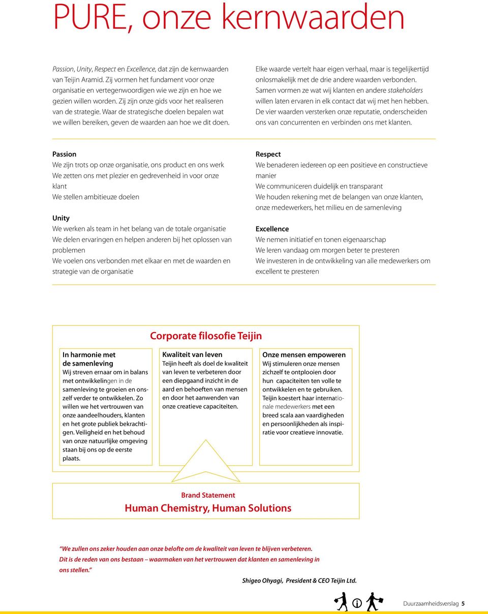 Waar de strategische doelen bepalen wat we willen bereiken, geven de waarden aan hoe we dit doen.