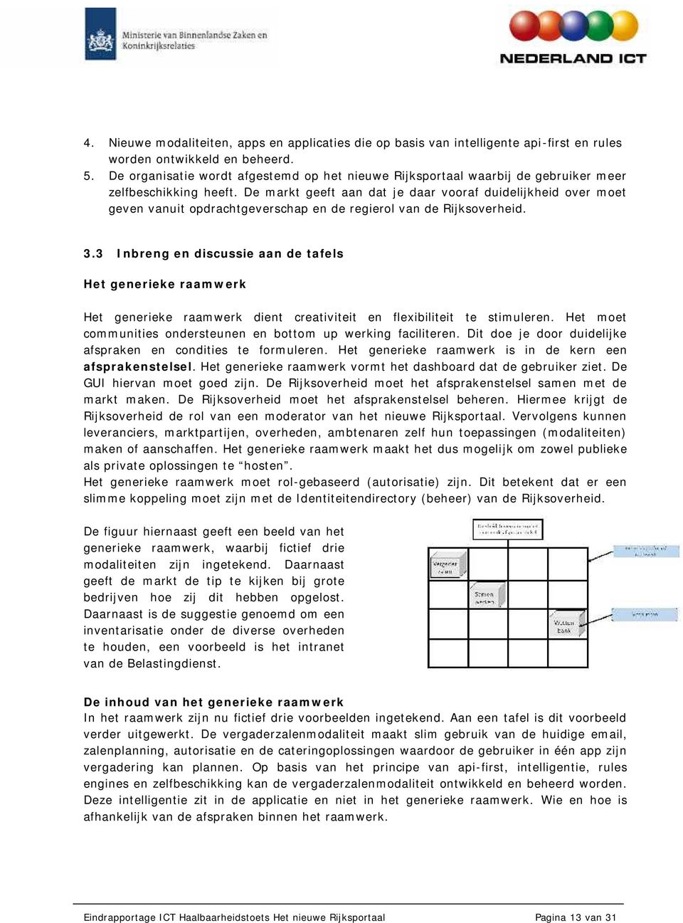 De markt geeft aan dat je daar vooraf duidelijkheid over moet geven vanuit opdrachtgeverschap en de regierol van de Rijksoverheid. 3.