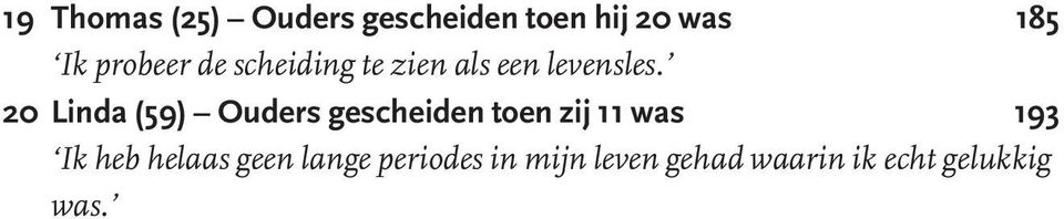 20 Linda (59) Ouders gescheiden toen zij 11 was 193 Ik heb