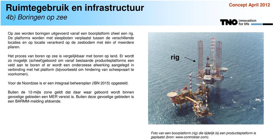 Het proces van boren op zee is vergelijkbaar met boren op land.