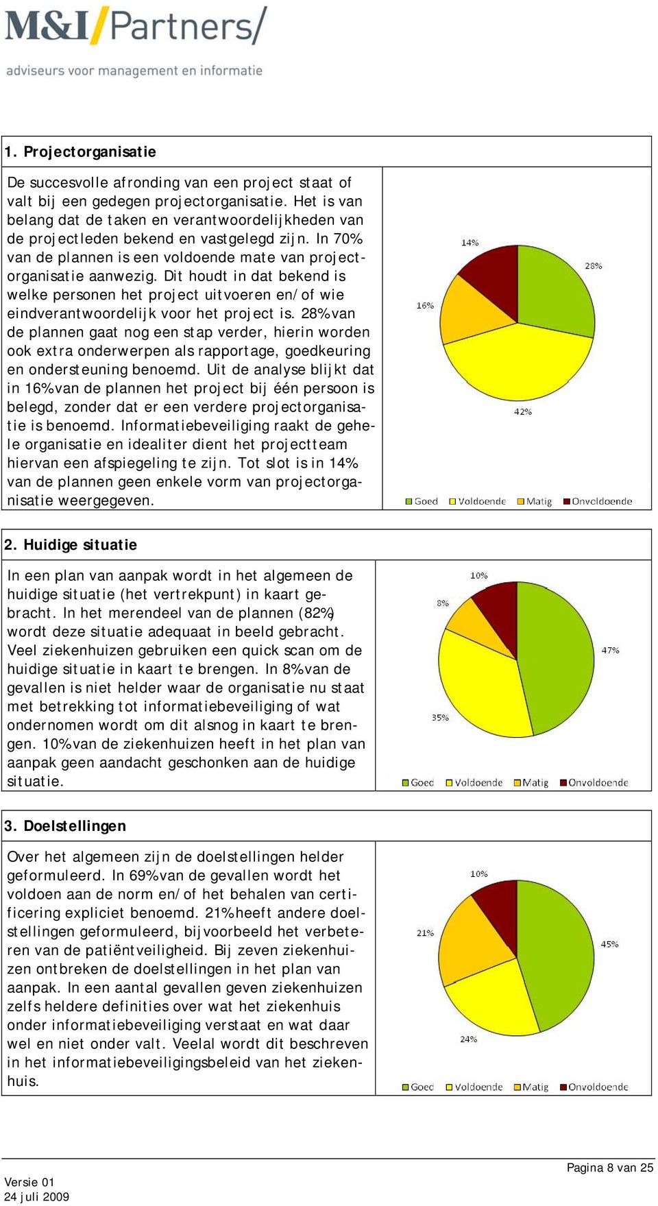 Dit houdt in dat bekend is welke personen het project uitvoeren en/of wie eindverantwoordelijk voor het project is.