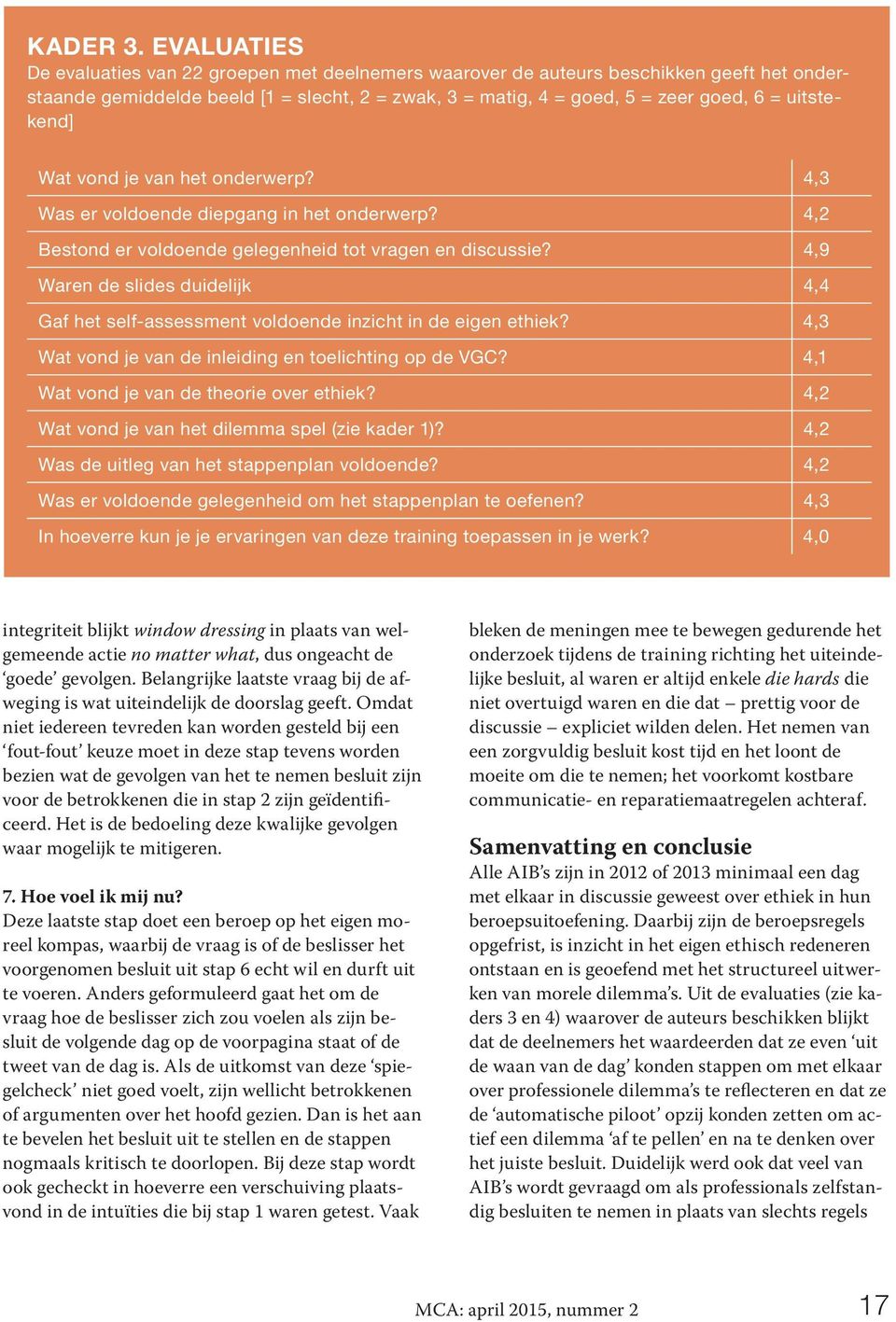 uitstekend] Wat vond je van het onderwerp? 4,3 Was er voldoende diepgang in het onderwerp? 4,2 Bestond er voldoende gelegenheid tot vragen en discussie?