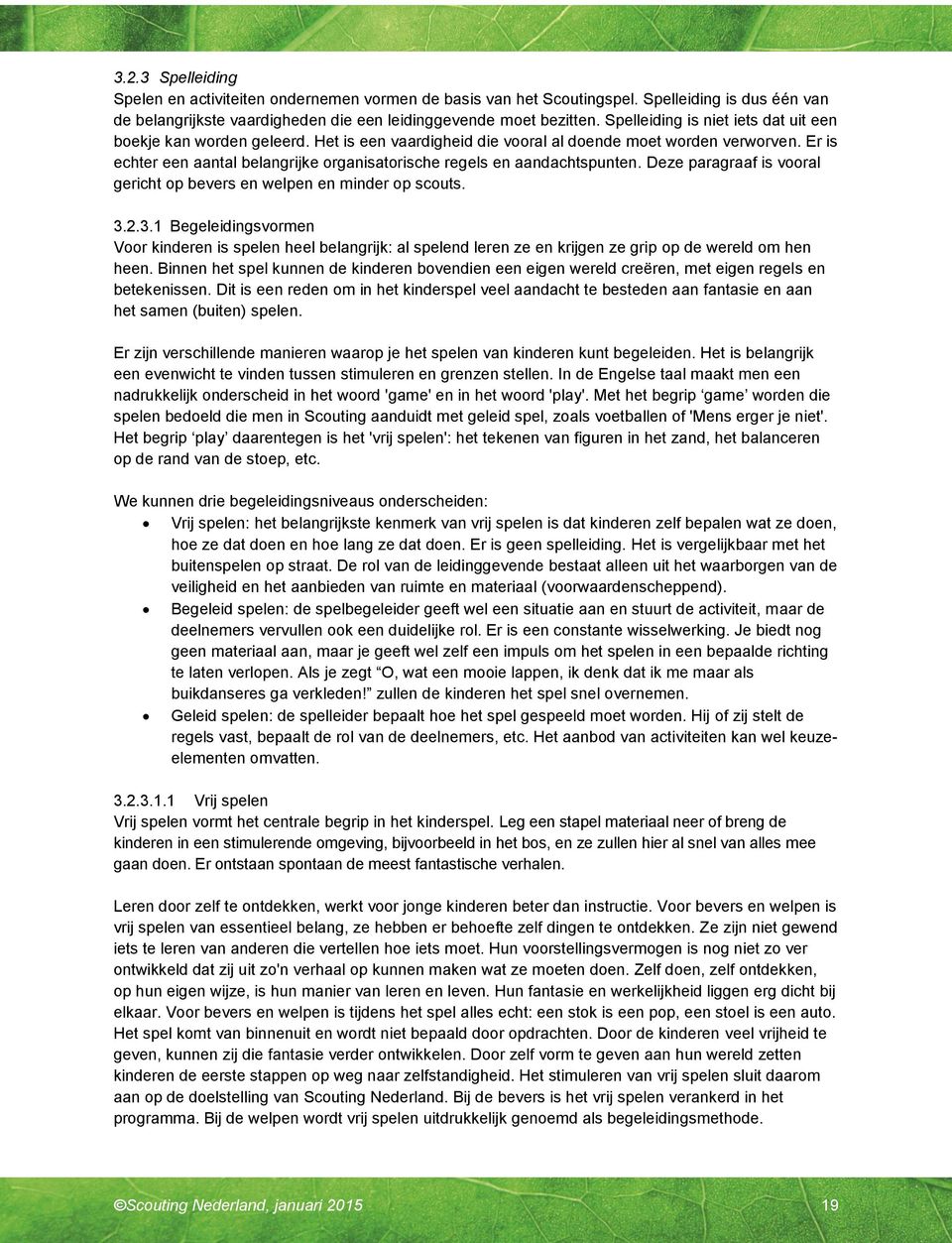 Er is echter een aantal belangrijke organisatorische regels en aandachtspunten. Deze paragraaf is vooral gericht op bevers en welpen en minder op scouts. 3.