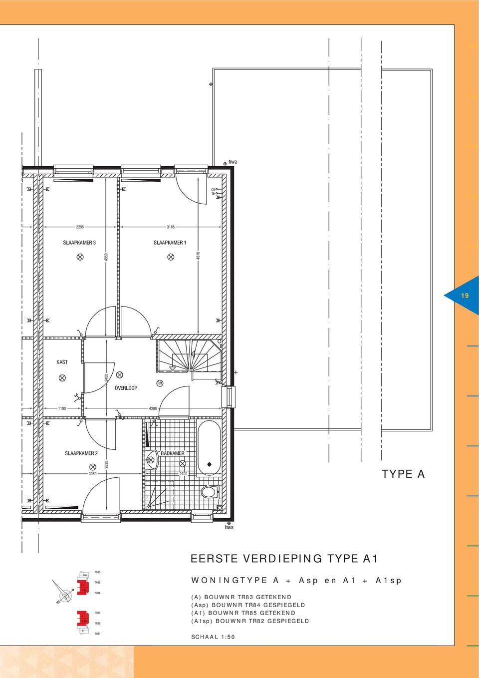 (Asp) BOUWNR TR84 GESPIEGELD (A1) BOUWNR TR85