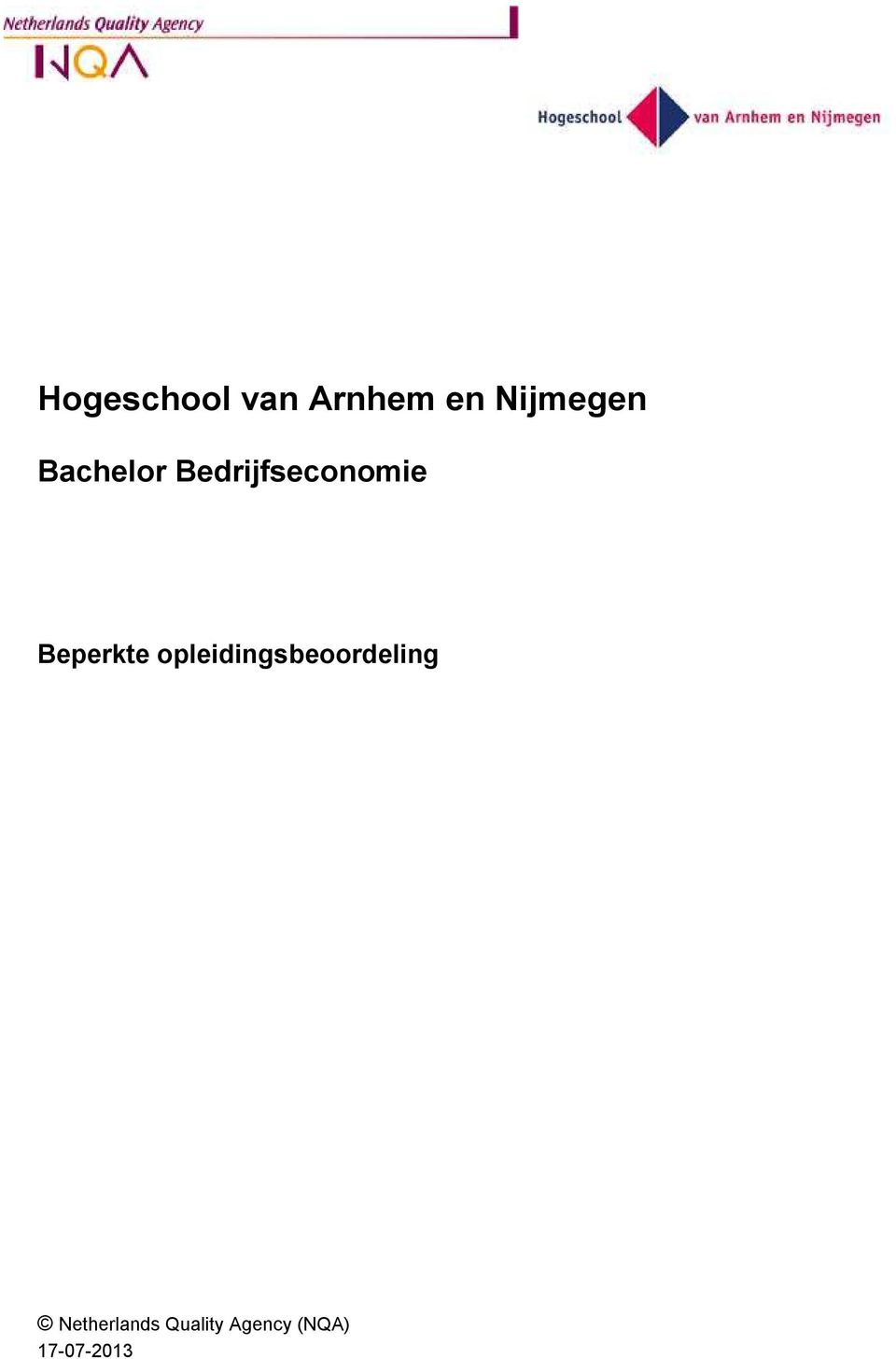 Beperkte opleidingsbeoordeling