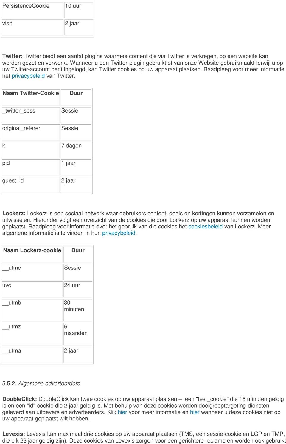 Raadpleeg voor meer informatie het privacybeleid van Twitter.